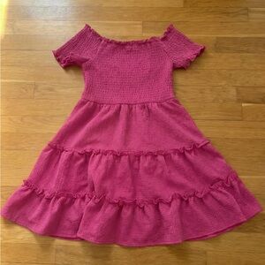 Pink Off-Shoulder Dress